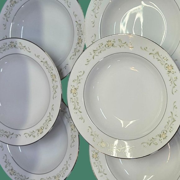 Sango China Japan debutante 3688 Rim Soup Bowl set of 6 dinnerware - Picture 3 of 10